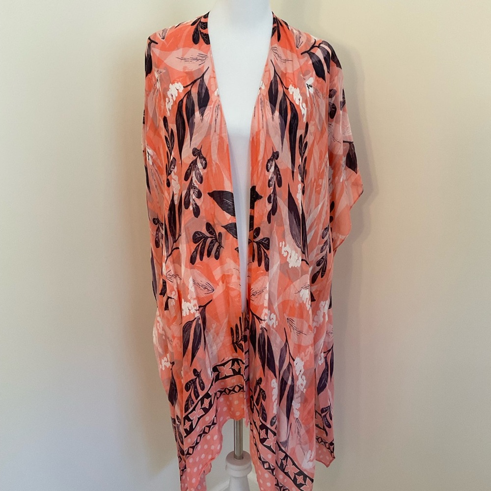 NWT RACHEL Rachel Roy Floral Kimono Swimsuit Cover Up - Picture 1 of 8